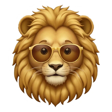 a sunglasses circus lion sticker