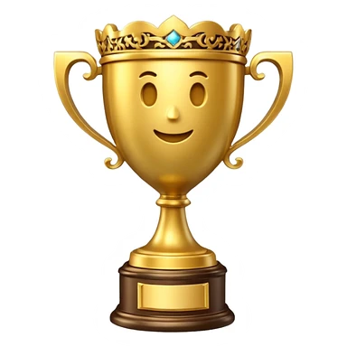 I want to generate a 3d image of a trophy sticker