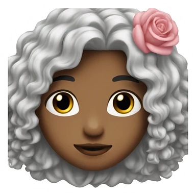 Long hair, white skin, rose cheeks, wearing bracelets sticker