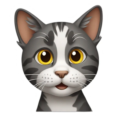 Goofy cat sticker