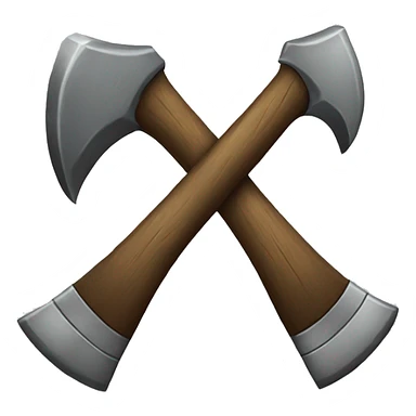  2 axe like cross sticker