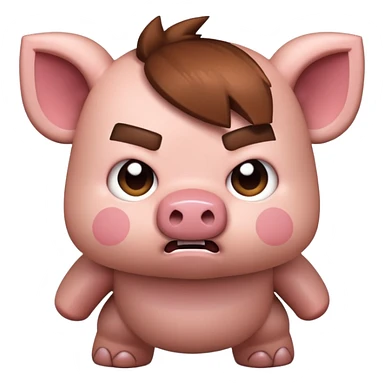 angry Minecraft baby Piglin sticker