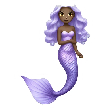 pale purple mermaid  sticker