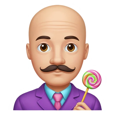 bald candy mustache candyman sticker