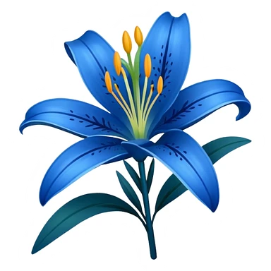 گل لیلیوم ابی استیکر sticker