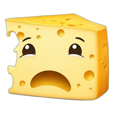 Block of cheese crying sticker
