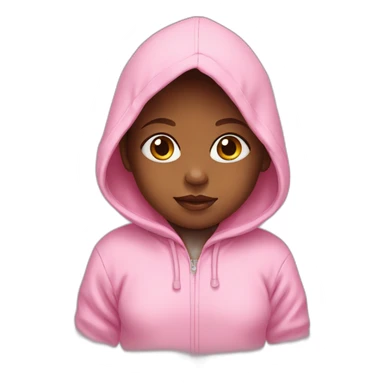 Baby girl wearing a hoodie sticker