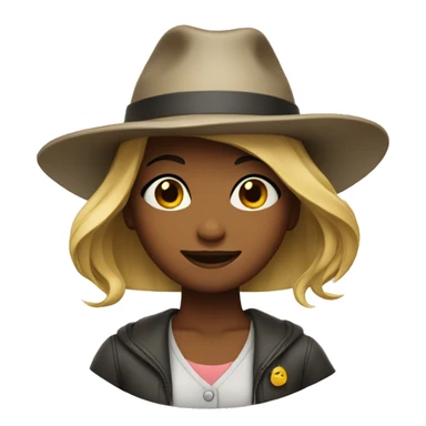 Girl with hat sticker