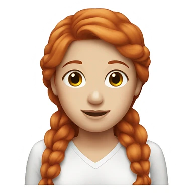 Redhead girl doing salf care sticker