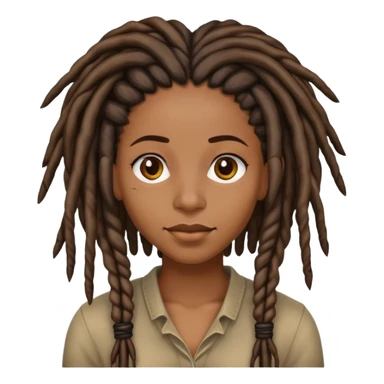 Black woman with dreads sticker