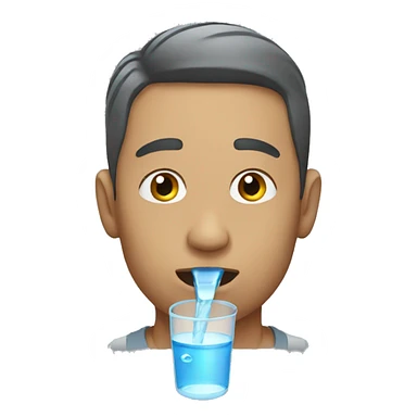 man drinking water sticker