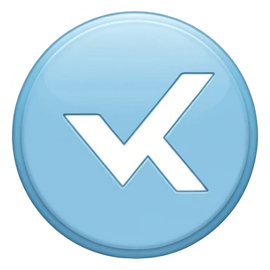 Genera esto que está entre comillas "✓" y alrededor ponle un círculo y rellena adentro del circulo de color celete sticker