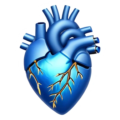 blue electric heart sticker
