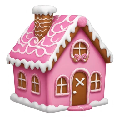 A pink gingerbread house sticker