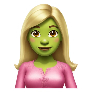 Shrek in glamour pink outfit sticker
