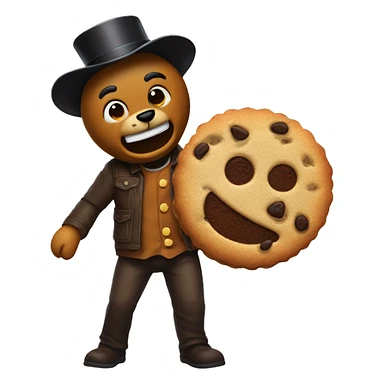 freddy fazbear with a cookie sticker