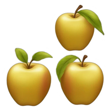 A golden apple sticker