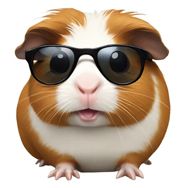 Guinea pig with sunglasses sticker