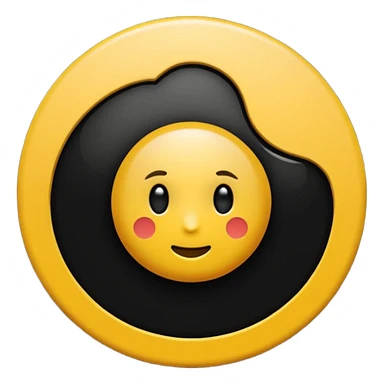 Un rond jaune foncé avec une étoiles noire au milieu sticker