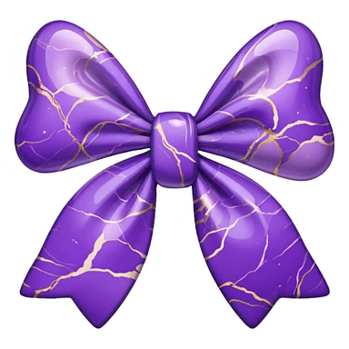 marble purple bow sticker