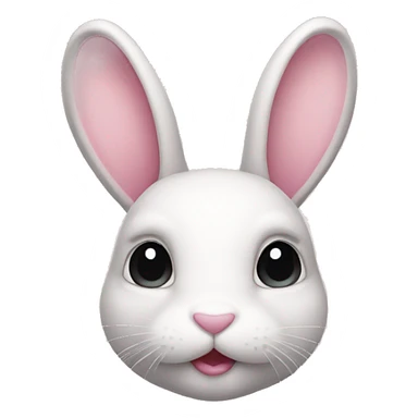 Pale pink bunny (only head) sticker