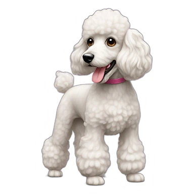 Dog poodle miniature full-height sticker