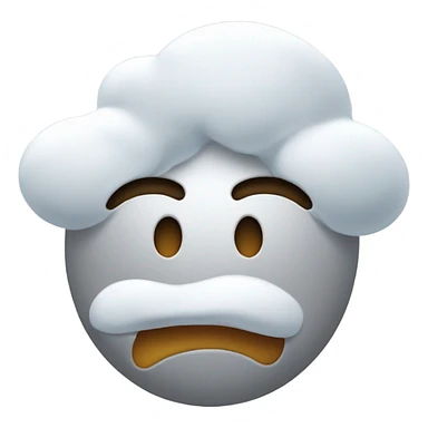 emoji face sniffing powdered sugar  sticker