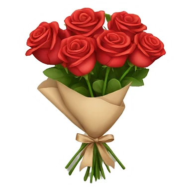 A cute red roses bouquet  sticker