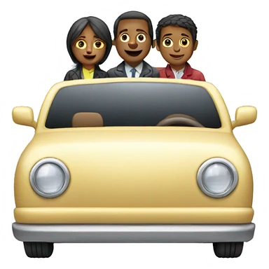Three seater car. 2 men 1 woman  sticker