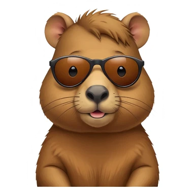 capybara with sunglasses  sticker