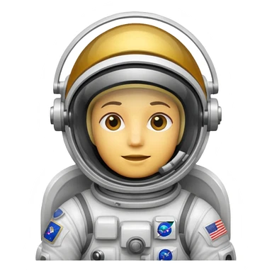 Astronaut floating sticker