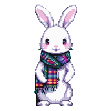 Bunny with a scarf sticker