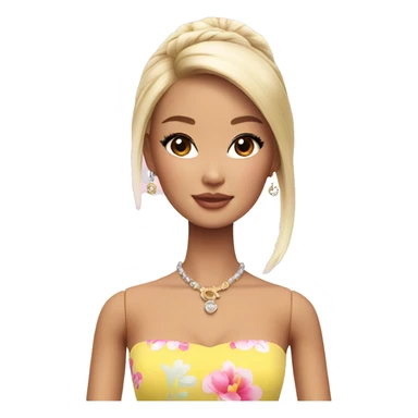 Beautiful Barbie asian sticker