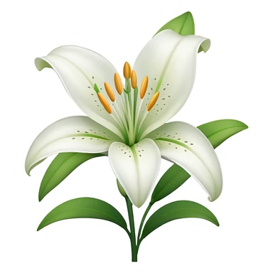 Lily flower sticker
