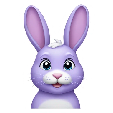 lilac bunny sticker