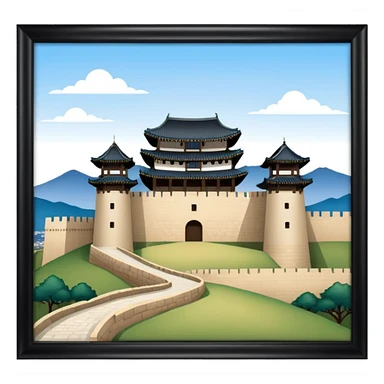 South Korea suwon Hwaseong Fortress Palace castle sticker