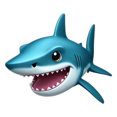 cartoon shark standing with a camouflage cap on its head sticker