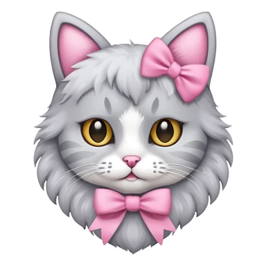cat with pink bow sticker