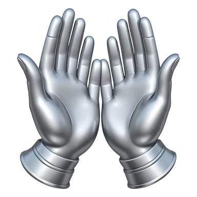 praying metallic hands, no gold sticker