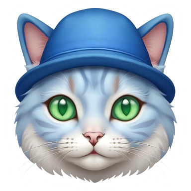 cat with a blue hat sticker