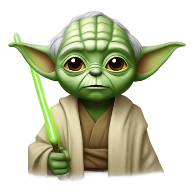 Yoda with fade sticker