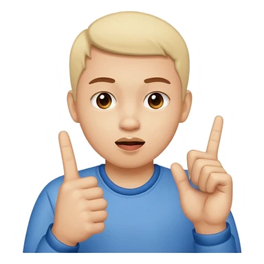 Doing the middle finger while making a sweet face sticker