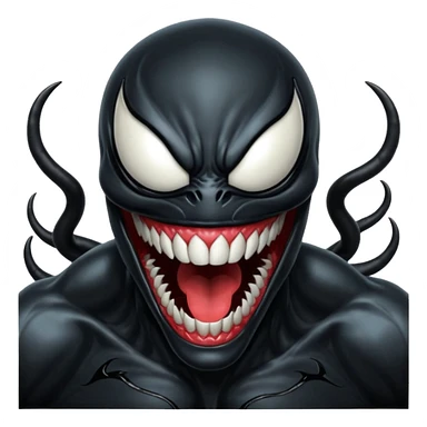Venom symbiote smiling sticker