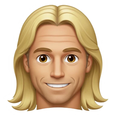 Shawn Michaels with hazel eyes, long blonde hair sticker