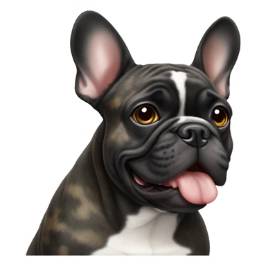 french bulldog, black brindle  sticker