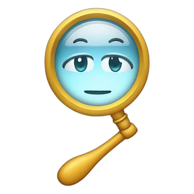 looking through magnifying glass sticker