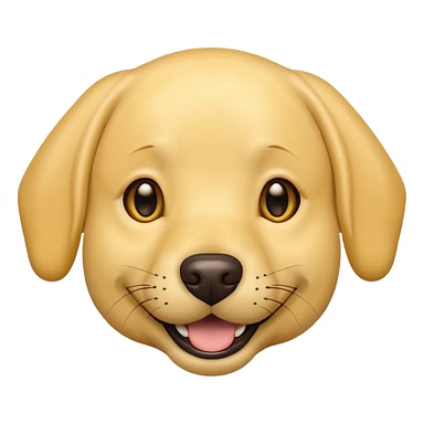 minmalistic Labrador  dog emoji  face sticker