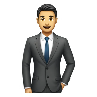 people wearing suit stadning infront of office sticker