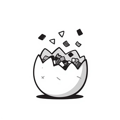 Confetti egg sticker