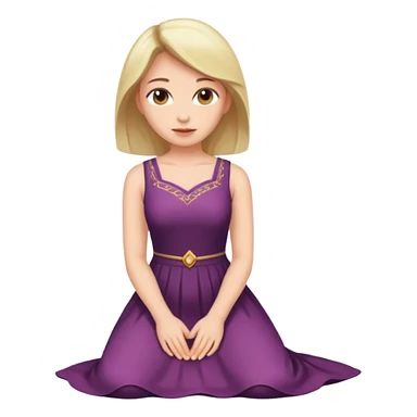 MN sitting on chair Woman kneeling sticker